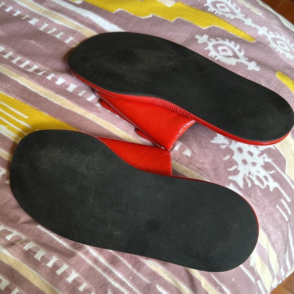 Tibi Beyren slides in red crinkle patent, size 40EU, EUC. $125 - Picture 7 of 8